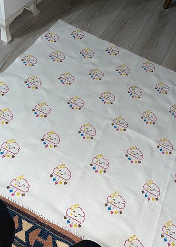 Nakışlı Çok Renkli Bebek Battaniyesi - Görsel 2