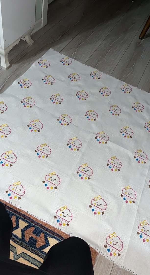 Nakışlı Çok Renkli Bebek Battaniyesi - Görsel 2