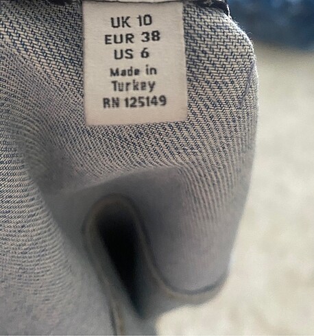38 Beden mavi Renk Oversize kot ceket