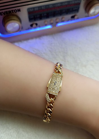 22 Ayar Altın kaplama Vip Gurmet Bileklik - Görsel 5