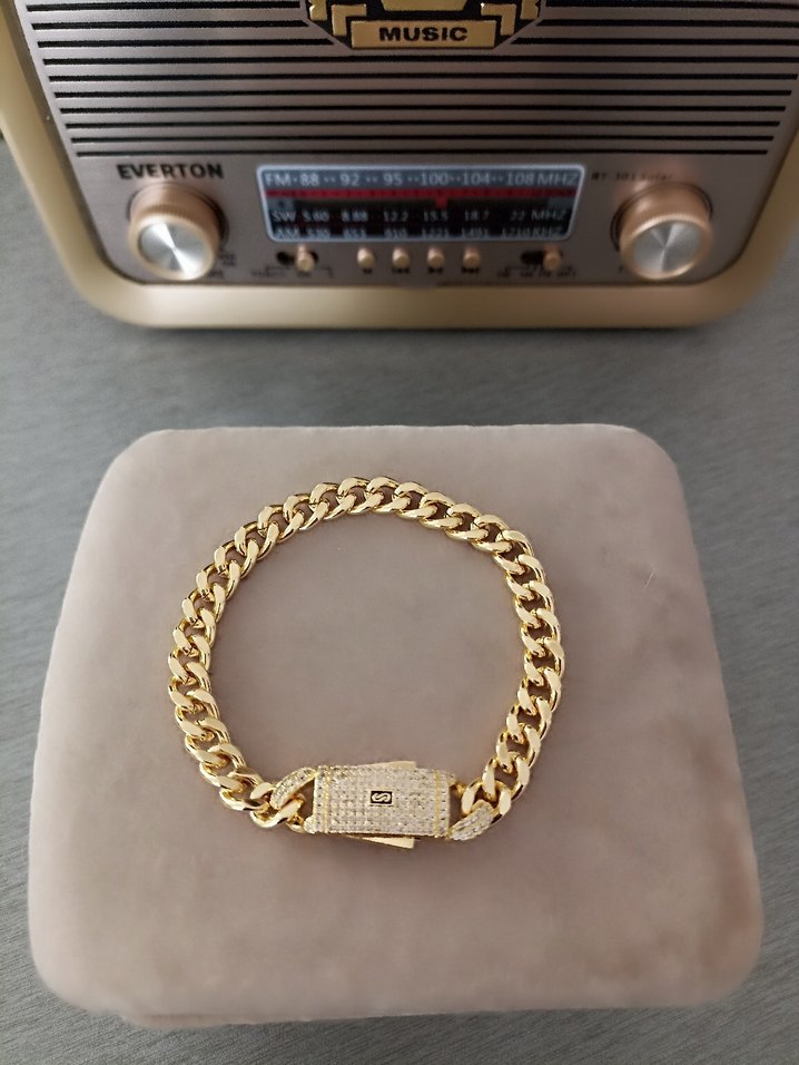 22 Ayar Altın kaplama Vip Gurmet Bileklik - Görsel 3