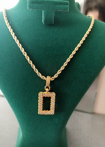 Altın Renk Zincir Detaylı Gram Altın Kolye - Görsel 4