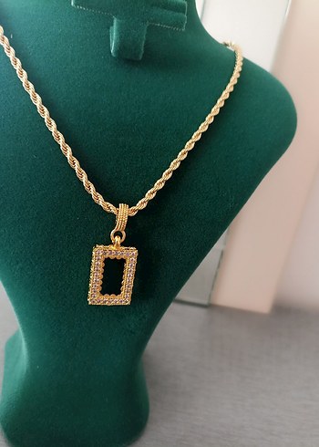 Altın Renk Zincir Detaylı Gram Altın Kolye - Görsel 5