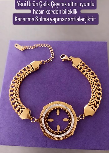 Çelik Çeyrek altın uyumlu bileklik - Görsel 3