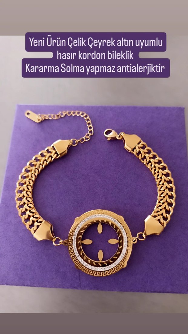 Çelik Çeyrek altın uyumlu bileklik - Görsel 4