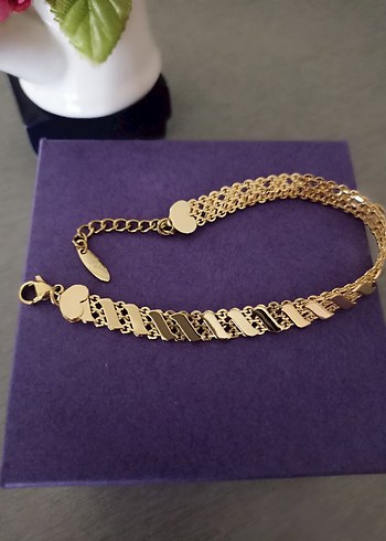 14 Ayar Altın kaplama Xuping bileklik - Görsel 3