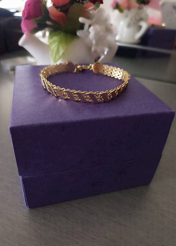 14 Ayar Altın kaplama Xuping bileklik - Görsel 5