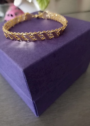 14 Ayar Altın kaplama Xuping bileklik - Görsel 4