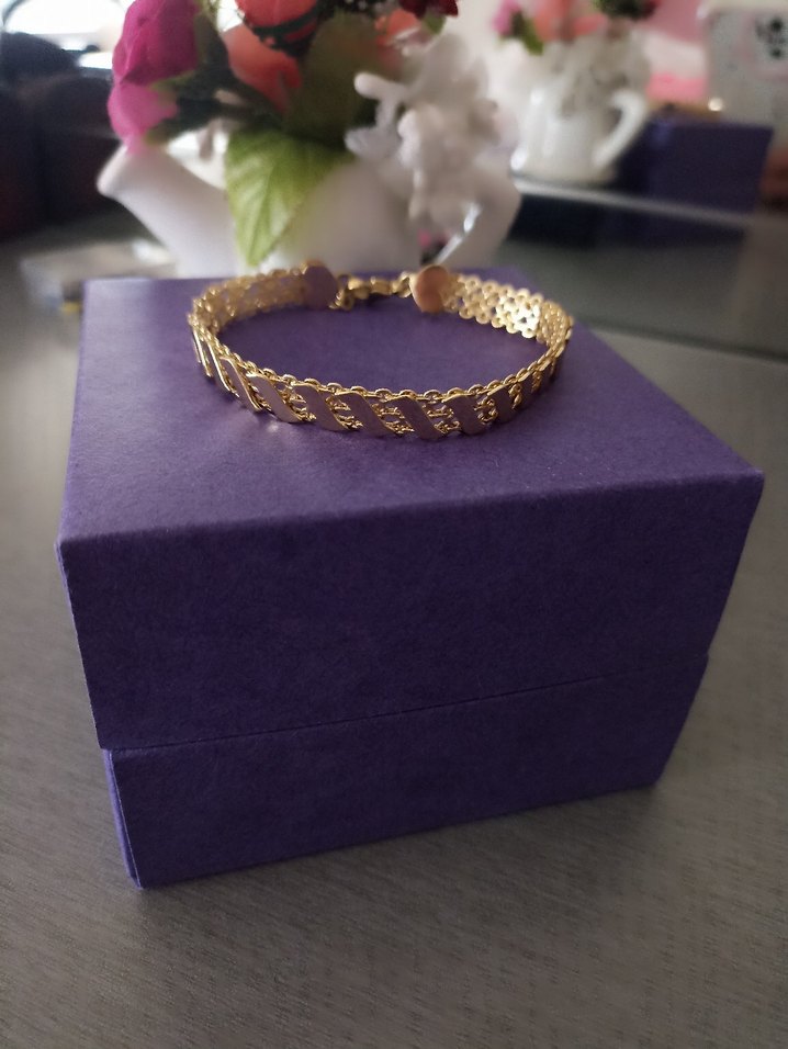 14 Ayar Altın kaplama Xuping bileklik - Görsel 5