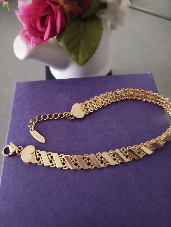 14 Ayar Altın kaplama Xuping bileklik - Görsel 2