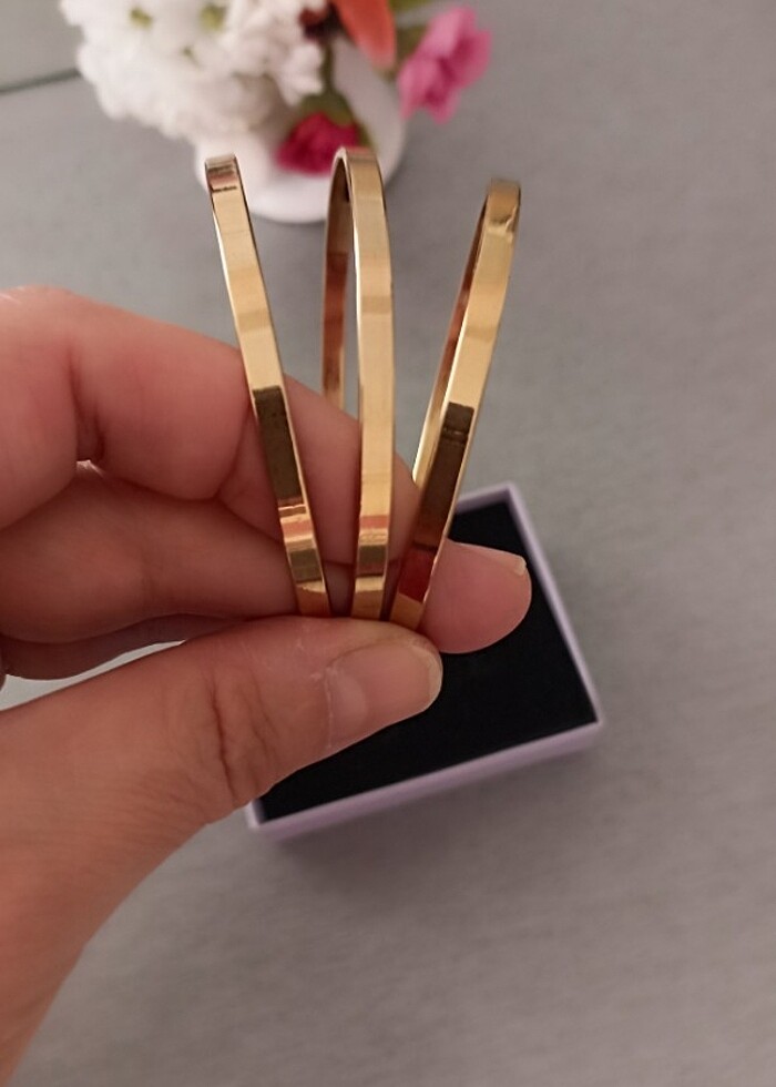 Küçük ölçü Celik Ajda bilezik  - Görsel 3