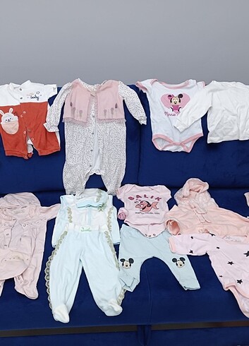 3 Ay Beden Toplu bebek kıyafeti 0-3 ay ve 6-9 ay karisik