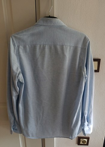 Süvari Keten Düğmeli Uzun Kollu Gömlek - Görsel 2