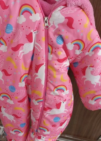 Pembe Unicorn Desenli Bebek Tulumu - Görsel 2