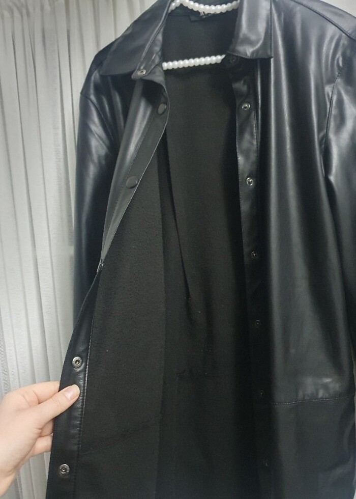 Defacto deri gömlek  - Görsel 2