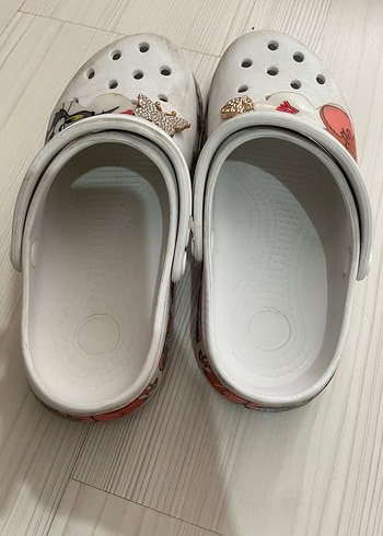 Zara Nakışlı Beyaz Yüksek Topuk Terlik
