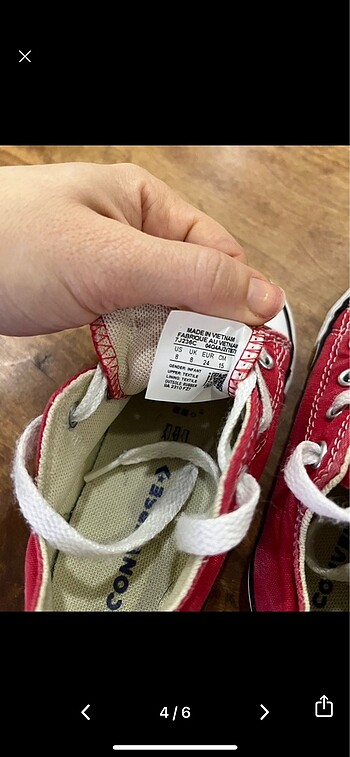 24 Beden Çocuk converse