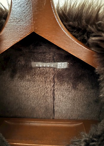 Kahverengi Süet Kadın Kaban Kürklü - Görsel 3