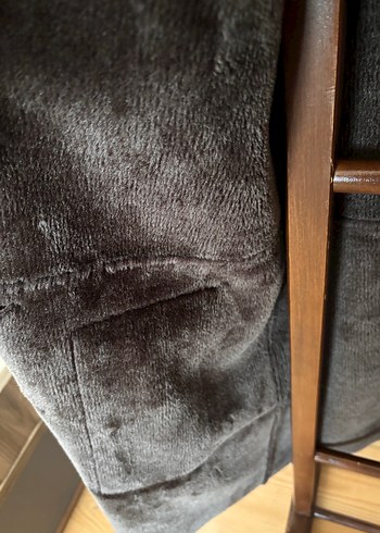 Kahverengi Süet Kadın Kaban Kürklü - Görsel 4