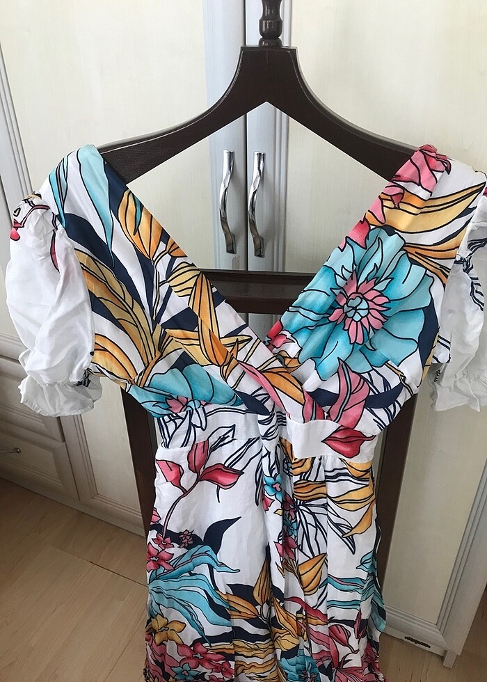 Uzun çiçekli elbise - Görsel 2