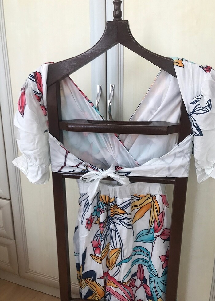 Uzun çiçekli elbise - Görsel 3