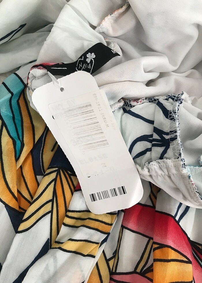 Uzun çiçekli elbise - Görsel 4