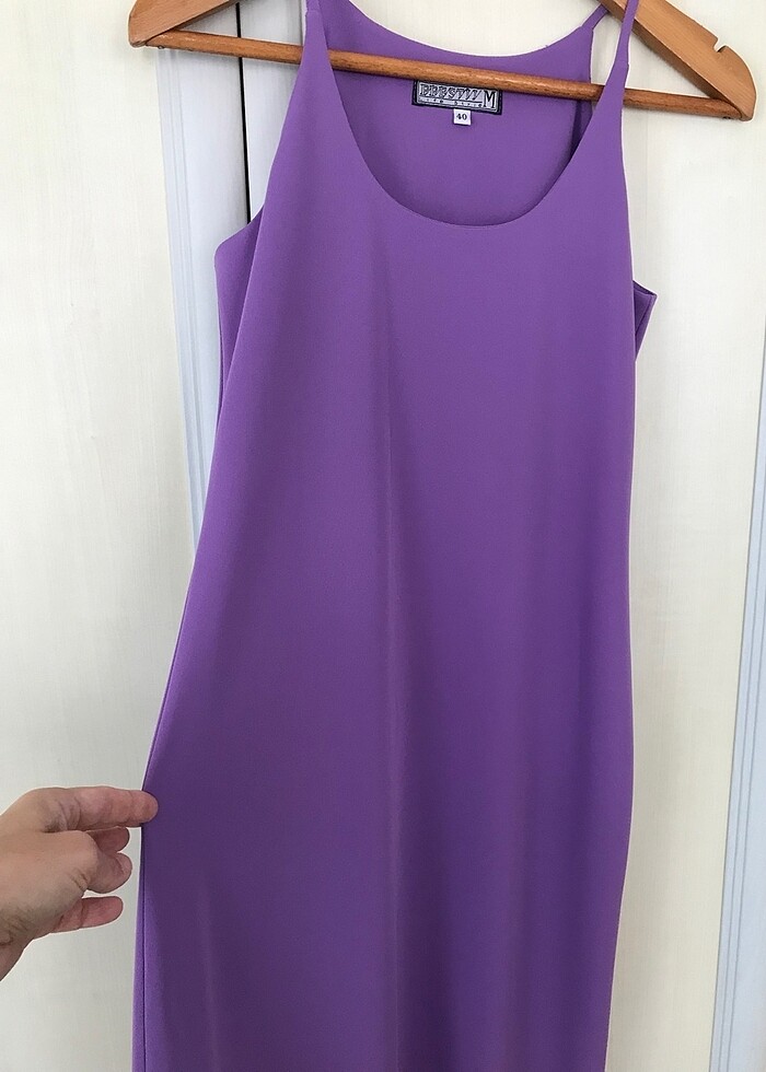 Lila rengi gece elbisesi - Görsel 5