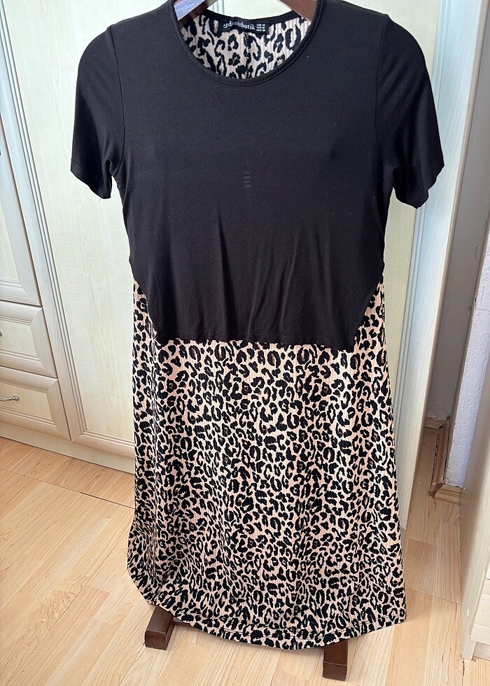 Leopar desen elbise - Görsel 2