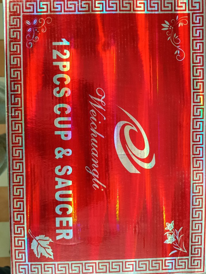 Gri Desenli Beyaz Porselen Fincan Takımı - Görsel 3