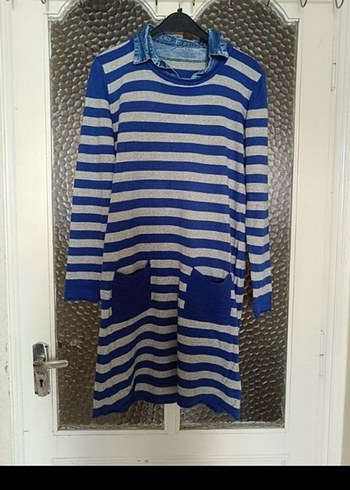 Mavi ve Gri Çizgili tunik - Görsel 2