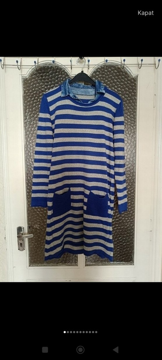 Mavi ve Gri Çizgili tunik - Görsel 3