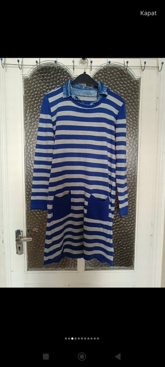 Mavi ve Gri Çizgili tunik - Görsel 2
