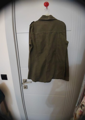 Düğmeli  Keten Gömlek - Görsel 5