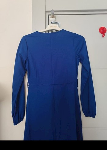 Kemerli Kırmızı Uzun Elbise - Görsel 5