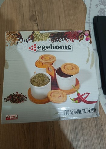 Egehome 3'lü Seramik Baharatlık Seti - Görsel 2