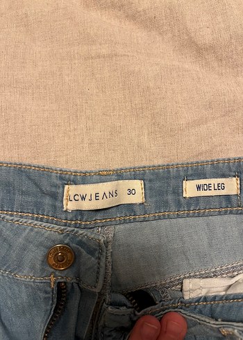 l Beden Gri kot Beli Kemerli Rahat Kesim Kadın Kot