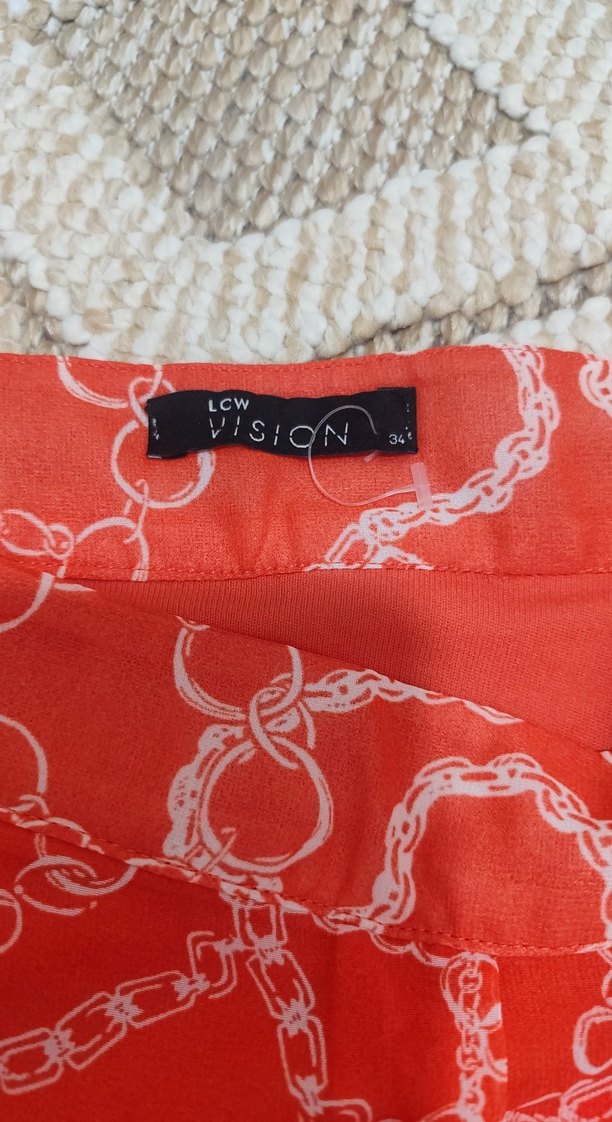 desenli kiremit rengi midi boy Hanım kız Eteği;) - Görsel 2