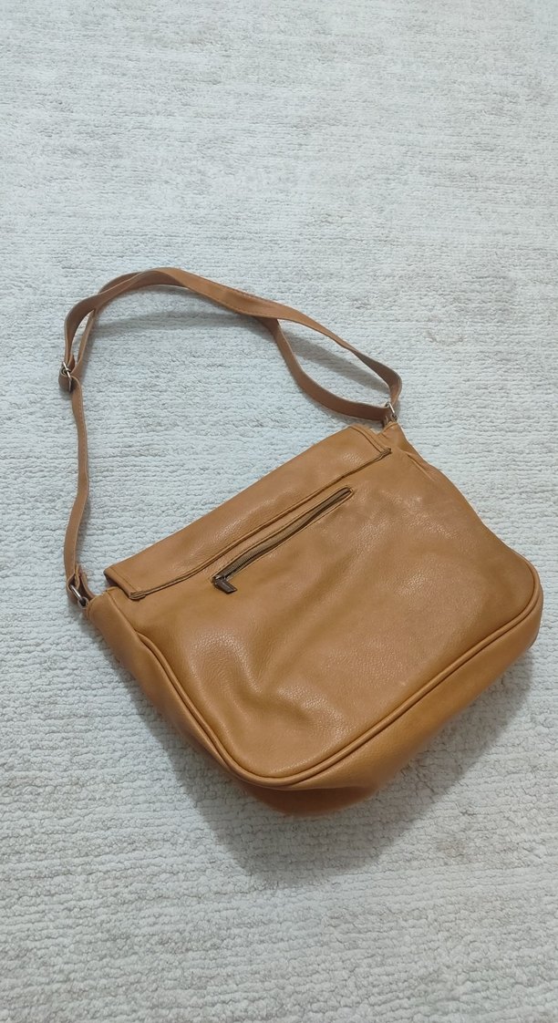 Bej Tokalı Deri Kadın Çanta fiyat 60 tl - Görsel 2