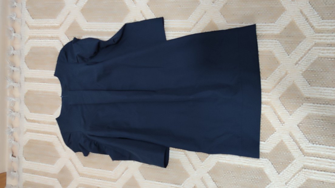 Lacivert Uzun Kollu Denim Mini Elbise - Görsel 2