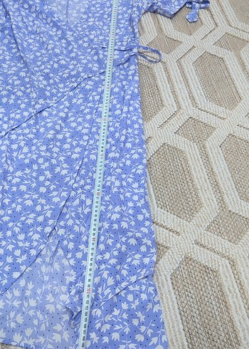 Mor V Yaka Uzun Bohem Elbise - Görsel 5