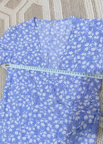 Mor V Yaka Uzun Bohem Elbise - Görsel 4