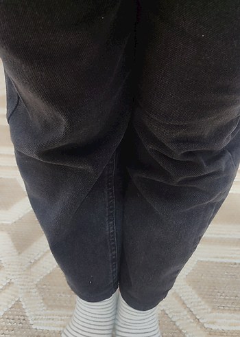 Siyah Yüksek bel siyah kot pantolon - Görsel 2