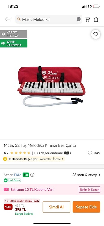 32 tuşlu melodika