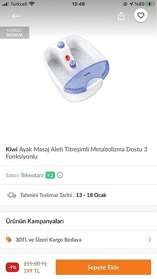 Kiwi marka ayak masaj aleti
