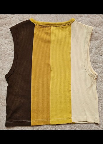 Renk Bloklu Örme Kadın Atlet - Görsel 2