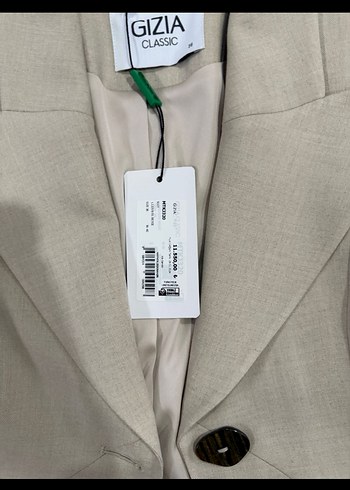 Gizia Bej Düğmeli Kadın Blazer Ceket - Görsel 3