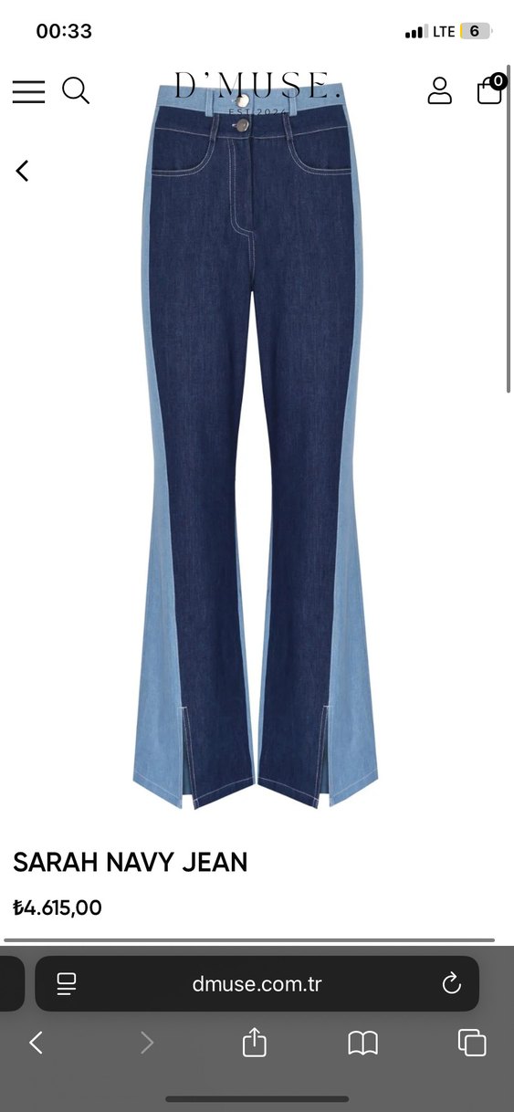 Gisele Lacivert Denim Yelek - Görsel 4