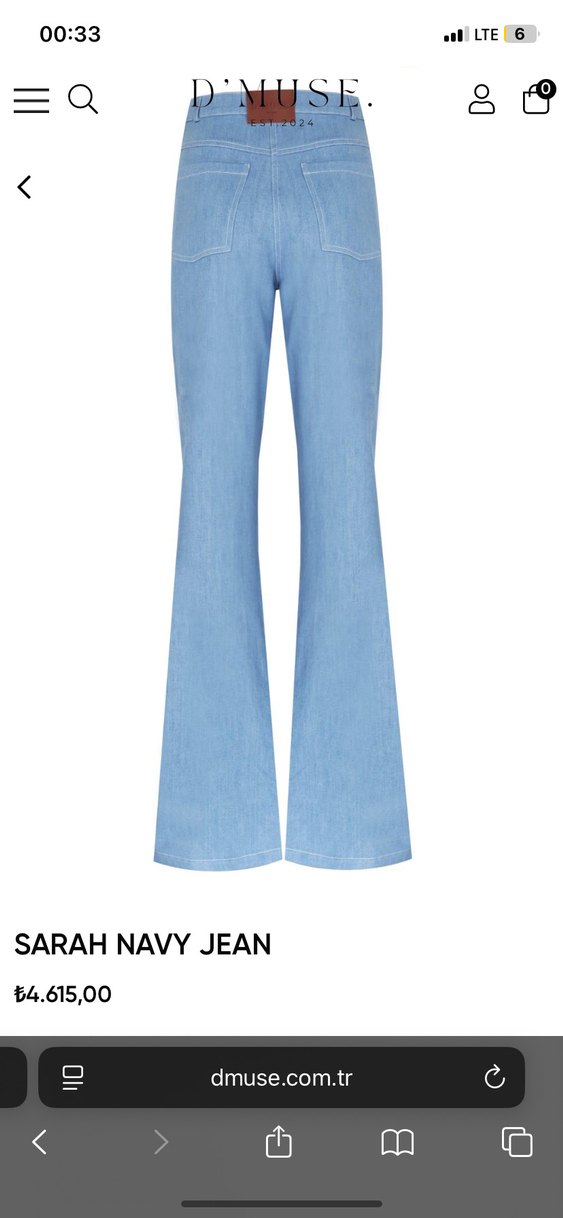 Gisele Lacivert Denim Yelek - Görsel 5