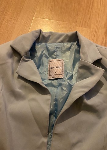 Gri Düğmeli Kadın Blazer Ceket - Görsel 3