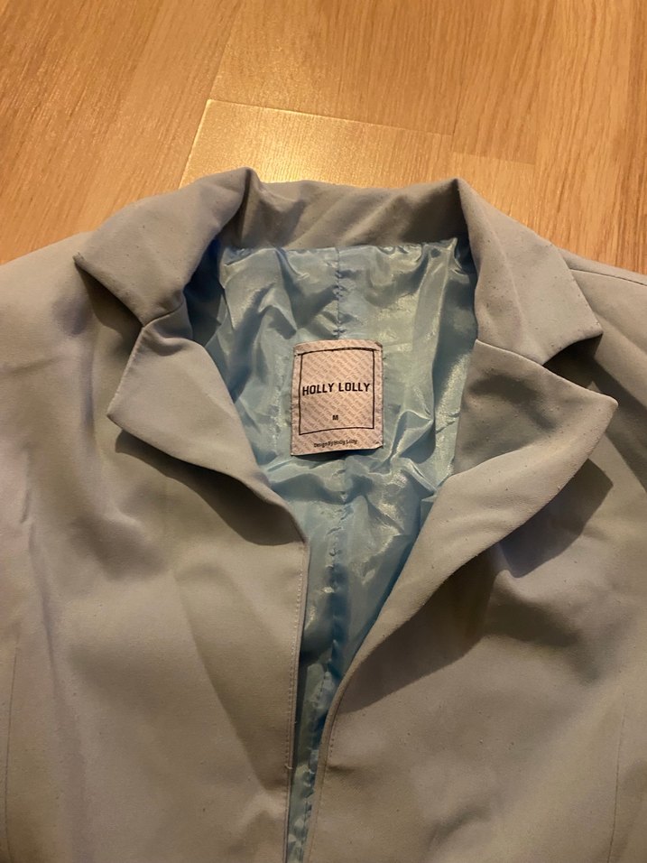 Gri Düğmeli Kadın Blazer Ceket - Görsel 3